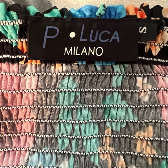 Italian Polka Dot Floral Maxi dress size S/M - Picture 6 of 7